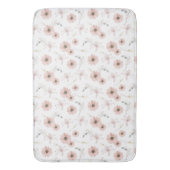 Aquarell-Rosa-Blumen-Kunst Badematte (Vorderseite Vertikal)