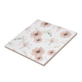 Aquarell-Rosa-Blumen-Kunst Fliese (Seite)