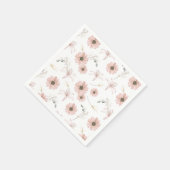 Aquarell-Rosa-Blumen-Kunst Serviette (Ecke)