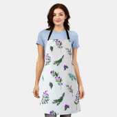 Aquarell-Rosa-Blumen-Muster-Geschenk-Schürze Schürze (Getragen)