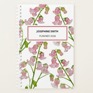 Aquarell-Rosa-Blumen-Planer Planer