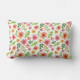 Aquarell-Rosa-Blumenmuster-69677 Lendenkissen