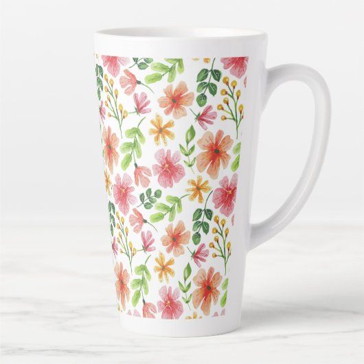 Aquarell-Rosa-Blumenmuster-69677 Milchtasse (Rechts)