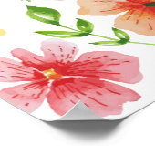 Aquarell-Rosa-Blumenmuster-69677 Poster (Ecke)