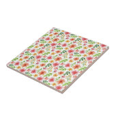 Aquarell-Rosa-Blumenmuster Fliese (Seite)