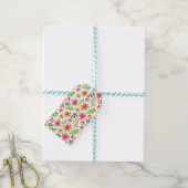 Aquarell-Rosa-Blumenmuster Geschenkanhänger (Mit Garn)