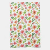 Aquarell-Rosa-Blumenmuster Geschirrtuch (Vertikal)