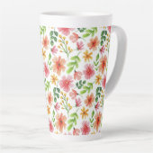 Aquarell-Rosa-Blumenmuster Milchtasse (Rechte Ecke)