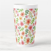 Aquarell-Rosa-Blumenmuster Milchtasse (Vorderseite)