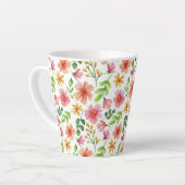 Aquarell-Rosa-Blumenmuster Milchtasse (Linke Ecke)