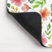 Aquarell-Rosa-Blumenmuster Mousepad (Ecke)