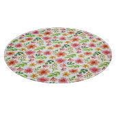 Aquarell-Rosa-Blumenmuster Schneidebrett (Ecke)