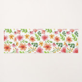 Aquarell-Rosa-Blumenmuster Yogamatte (Rückseite (Horizontal))