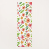 Aquarell-Rosa-Blumenmuster Yogamatte (Rückseite)