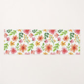 Aquarell-Rosa-Blumenmuster Yogamatte (Vorderseite (Horizontal))