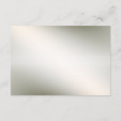 Aquarell Rosa Blumenrahmen Shiny Bronze Party Begleitkarte (Rückseite)