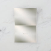 Aquarell Rosa Blumenrahmen Shiny Bronze Party Dankeskarte (Innenseite)