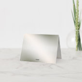 Aquarell Rosa Blumenrahmen Shiny Bronze Party Dankeskarte (Rückseite)