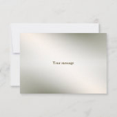 Aquarell Rosa Blumenrahmen Shiny Bronze Party Dankeskarte (Rückseite)