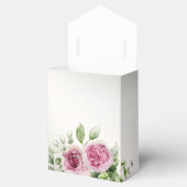 Aquarell Rosa Blumenrahmen Shiny Bronze Party Geschenkschachtel (Geöffnet)