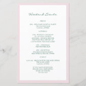 Aquarell Rosa Blumenzwiebeltour Begrüßungsreise (Rückseite)