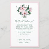 Aquarell Rosa Blumenzwiebeltour Begrüßungsreise (Vorderseite)