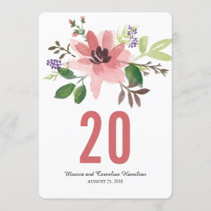 Aquarell-Rosa-Blüten-Explosion    Tischnummer