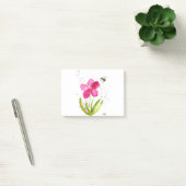 Aquarell rosa Blüten Hummel Post-it Klebezettel (Büro)