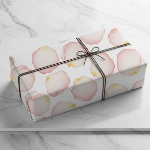 Aquarell rosa Blütenblätter Geschenkpapier