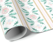 Aquarell Rosa Christbaum Grandmillennial Geschenkpapier (Rolleneckpunkt)