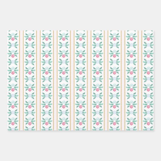 Aquarell Rosa Christbaum Grandmillennial Geschenkpapier Set (Vorderseite 2)