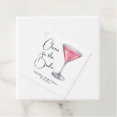 Aquarell-Rosa-Cocktail-Brautparty Geschenkanhänger (Beispiel)
