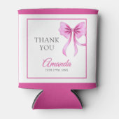 Aquarell Rosa Coquette Bow Sweet 16 Geburtstag Dosenkühler (Vorderseite)