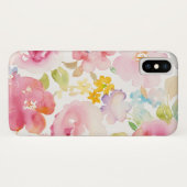 Aquarell-Rosa des Hochsommer-| mit Blumen Case-Mate iPhone Hülle (Rückseite (Horizontal))