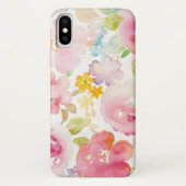 Aquarell-Rosa des Hochsommer-| mit Blumen Case-Mate iPhone Hülle (Rückseite)