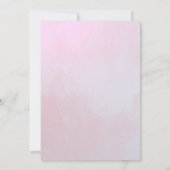 Aquarell Rosa Einhorn Kinderdusche Einladung (Rückseite)