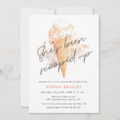 Aquarell Rosa Eiscreme Brautparty Einladung (Vorderseite)