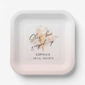 Aquarell Rosa Eiscreme Brautparty Pappteller (Vorderseite)