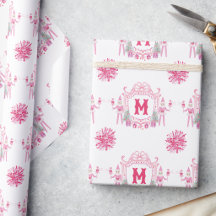Aquarell-Rosa-Elfen-Monogrammwappen