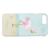 Aquarell-rosa Flamingo auf dem Strand Case-Mate iPhone Hülle (Rückseite (Horizontal))