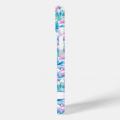 Aquarell-Rosa-Flamingos-Monogramm Case-Mate iPhone Hülle (Rückseite / Links)