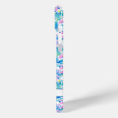 Aquarell-Rosa-Flamingos-Monogramm Case-Mate iPhone Hülle (Rückseite / Links)