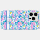 Aquarell-Rosa-Flamingos-Monogramm Case-Mate iPhone Hülle (Rückseite (Horizontal))