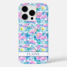 Aquarell-Rosa-Flamingos-Monogramm