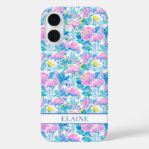 Aquarell-Rosa-Flamingos-Monogramm