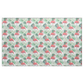Aquarell Rosa Flamingos und Blätter. Stoff (Yard (91,4 cm))