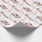 Aquarell-Rosa-Flugzeug Geschenkpapier (Ecke)