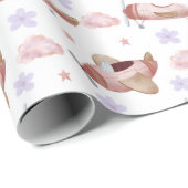Aquarell-Rosa-Flugzeug Geschenkpapier (Rolleneckpunkt)