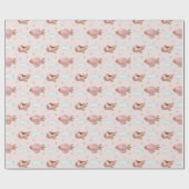 Aquarell-Rosa-Flugzeug Geschenkpapier (Flach)