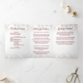 Aquarell Rosa Gelbe Rosen, schwarz verschwommen, H Dreifach-gefaltete Programmkarte (Innenseite)